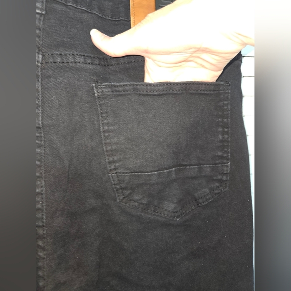 Waimea Men's 36x32 Black Distressed Moto Jeans with Reflective Stripes - Picture 9 of 13